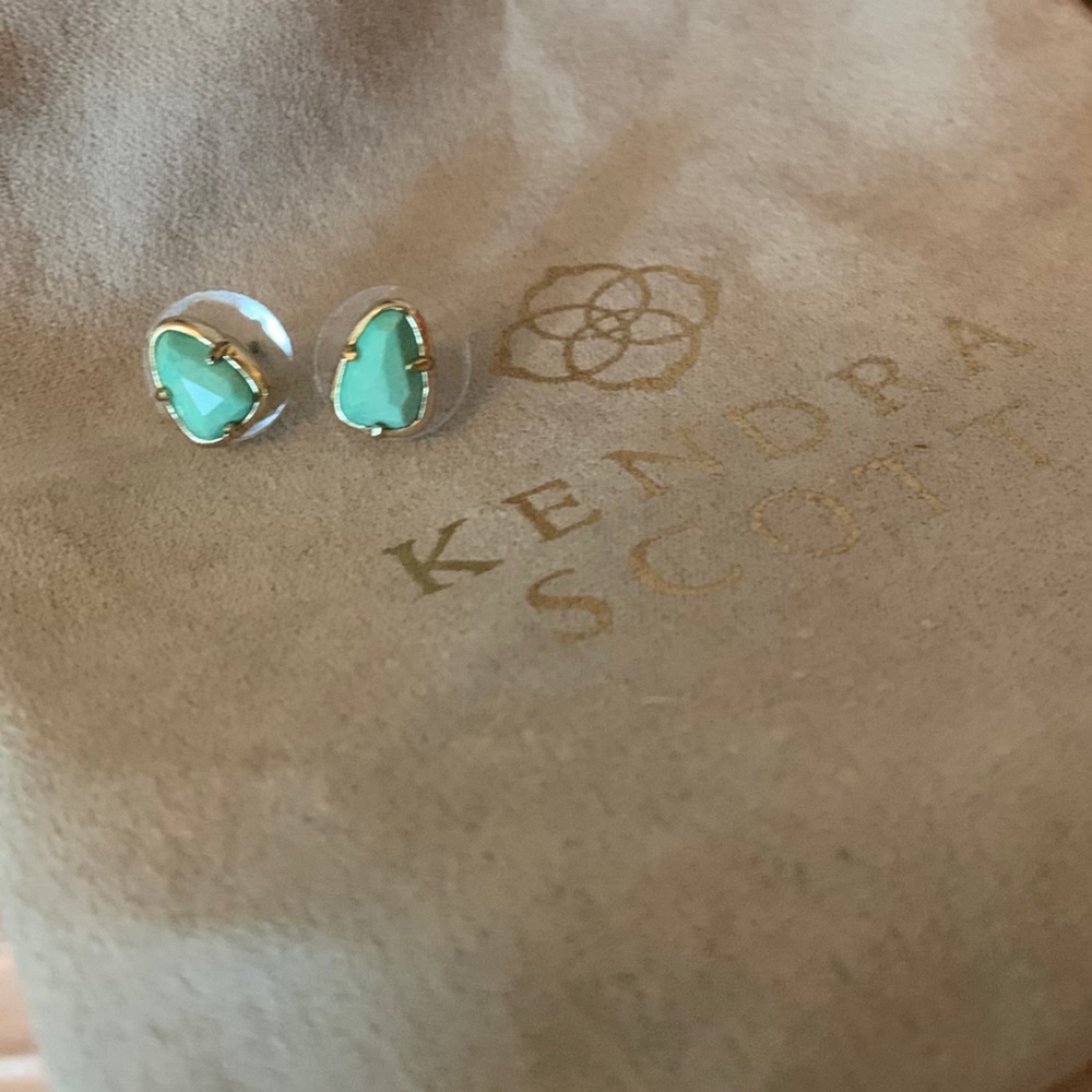 Kendra Scott Green Turquoise Studs
